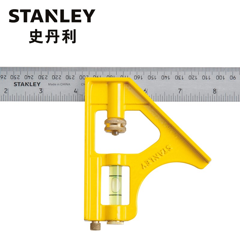 Stanley/史丹利直角尺 公制活动直角尺300mm STHT46143-23