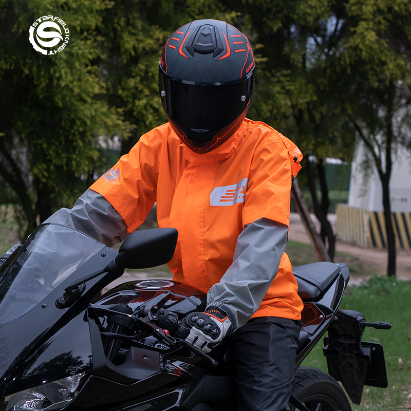 摩托车雨衣骑f行男款电动车雨衣雨裤套装分体机车雨服女全身防暴