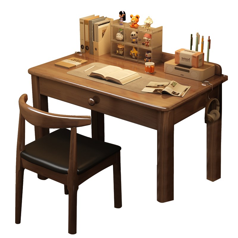 实木书桌70/80/90cm学习桌小户型写字桌家用办公桌卧室床边电脑桌