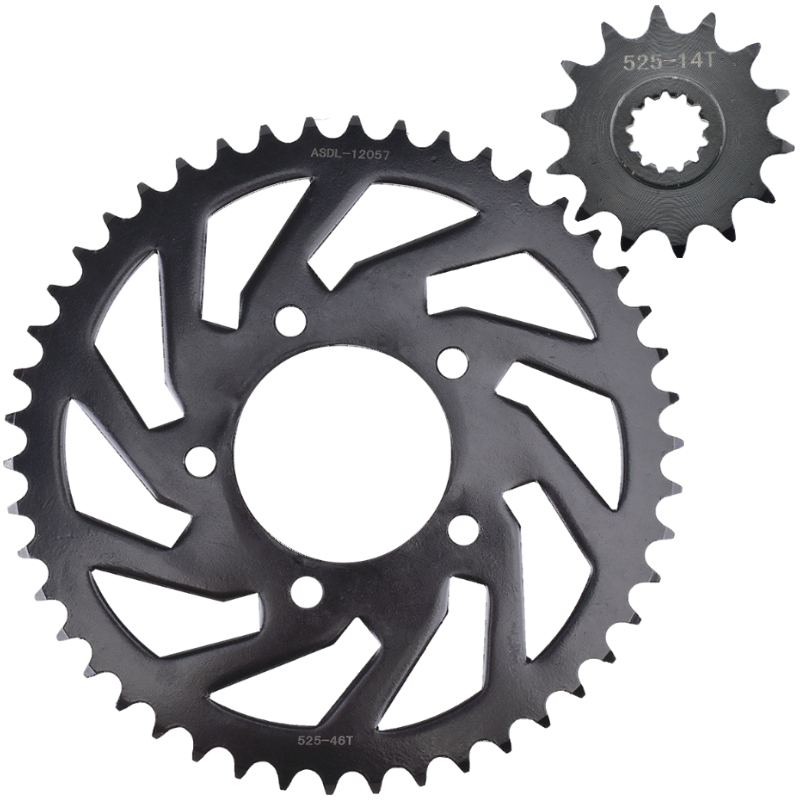 适用贝纳利黄龙600改装件BuJ300GS摩托车大小齿链轮链条套链后牙