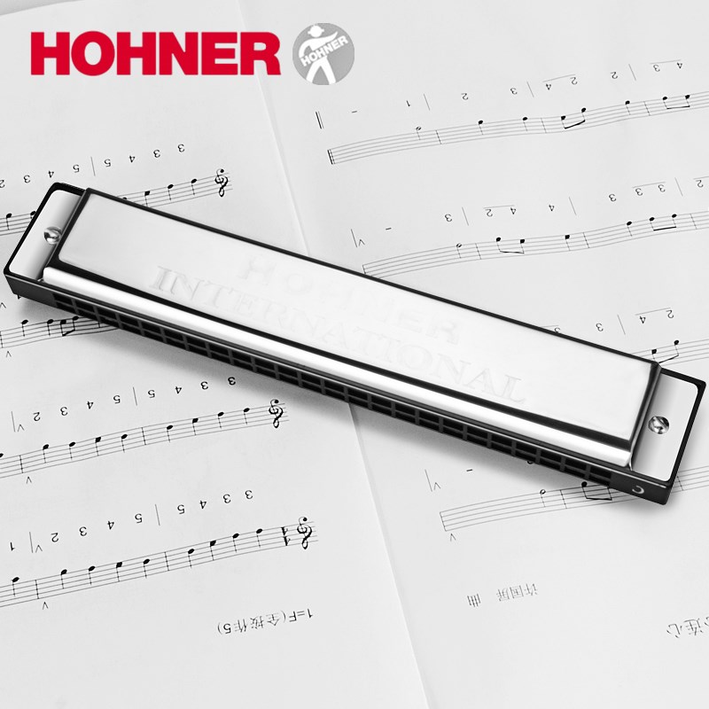 hohner进口音簧和来24孔复音口琴C调初学生演奏和莱口琴