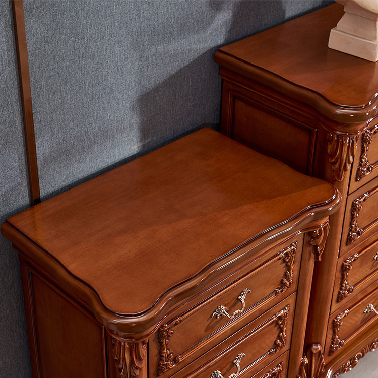 欧式斗柜 储物收纳柜大理石面复古实木客厅抽屉柜三四五卧室斗柜
