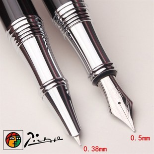 Pimiopimio毕加索钢笔607明尖练字钢笔 金属笔杆男女商务礼品墨水