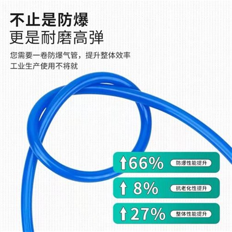 伊莱科PU气管软管高压气管6*4空压机气管8*5高压气动软管高弹PU管