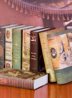 复古仿真书假书道具书样板房咖啡厅书柜客厅装饰书摆件书壳装饰品