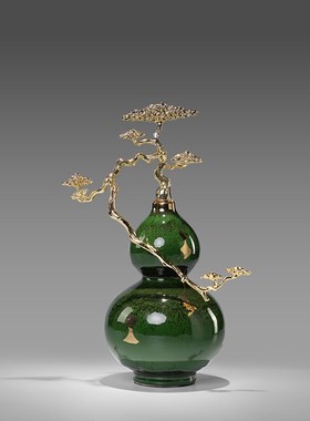 轻奢陶瓷葫芦摆件客厅电视柜酒柜玄关家居高档装饰品乔迁新居礼品