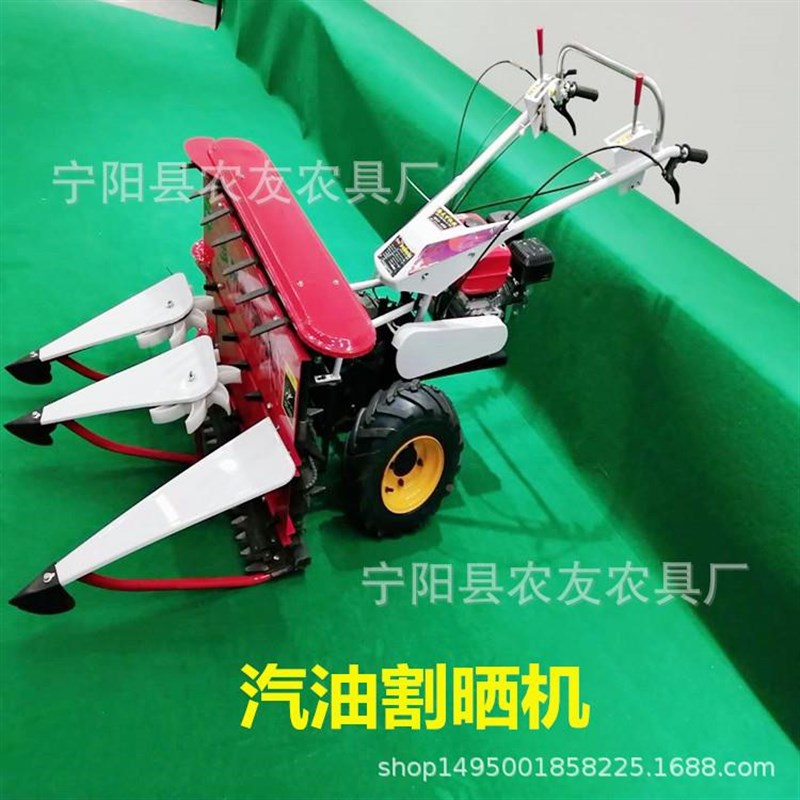 辣椒割晒机汽SJX手推割机倒油菜苜割蓿草玉米秸秆收割机晒油机