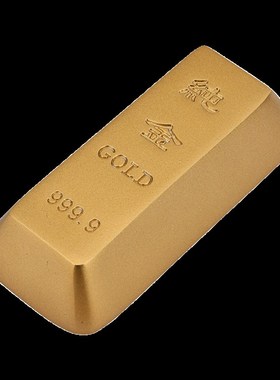 实心铜金条黄铜摆件仿古仿真金元宝家居送礼道具装饰工艺品