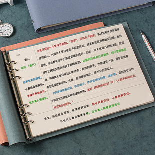 a4康奈尔横线本横翻本b5活页可拆卸软皮内芯大学生考研笔记本大容