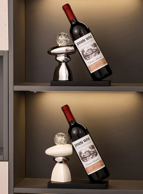 时至运来红酒g架摆件轻奢高档客厅酒柜电视柜高端大气餐边柜装饰