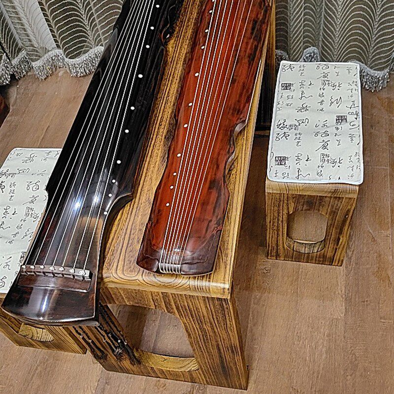 暑假活动冲量款双人古琴桌凳  古琴一体桌凳  国学桌 书.法桌 茶