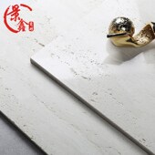 白色洞石卫生间瓷砖600x600浴室哑光黄色小洞墙U砖厕所洗手间地砖