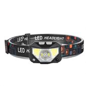 新款 手势感应红光头灯充电强光户外夜钓防水小头灯