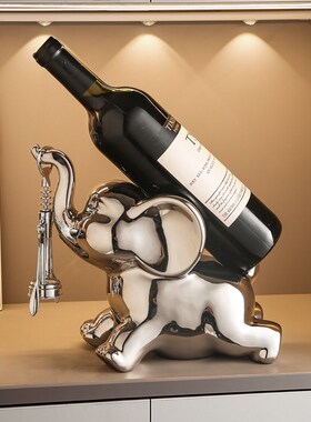 轻奢高档象酒托红酒架摆件家居客厅酒H柜餐边柜装饰品乔迁新居礼