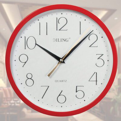 现代简约个性时尚钟表静音客厅卧室挂钟墙钟迪翎石英钟6139