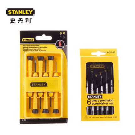 STANLEY史丹利6件螺丝批组套 66-052-23钟表螺丝刀 66-039仪表批