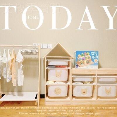 儿童实玩园具收纳柜多功能组合置物架儿抽屉式IHV幼容量木储物柜