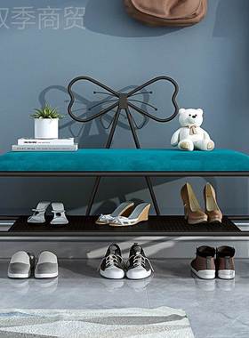 换包鞋凳轻北欧奢简约现BK06241代门口穿鞋凳玄关家用软垫沙发凳