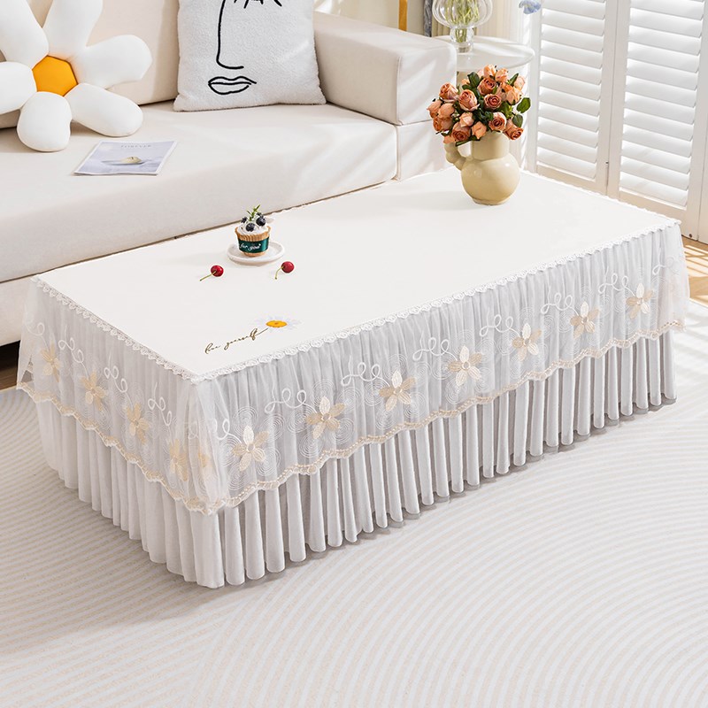 茶几桌布b套罩防水防油免洗2025新款茶几布定制长方形电视柜台布