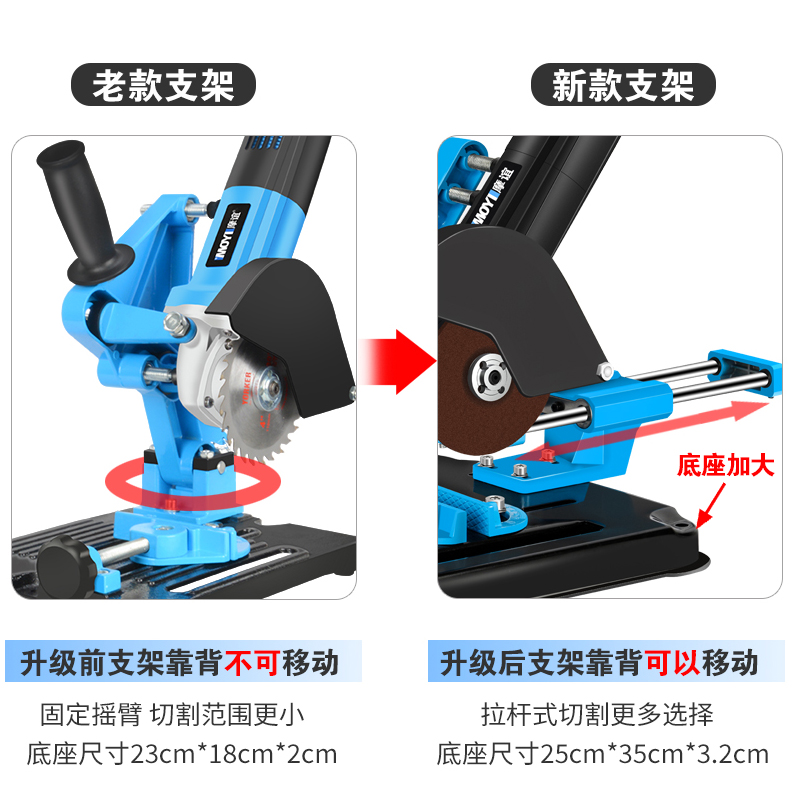 拉杆式角磨机固定支架多功能台式万用手砂轮架子工U作台改装切割