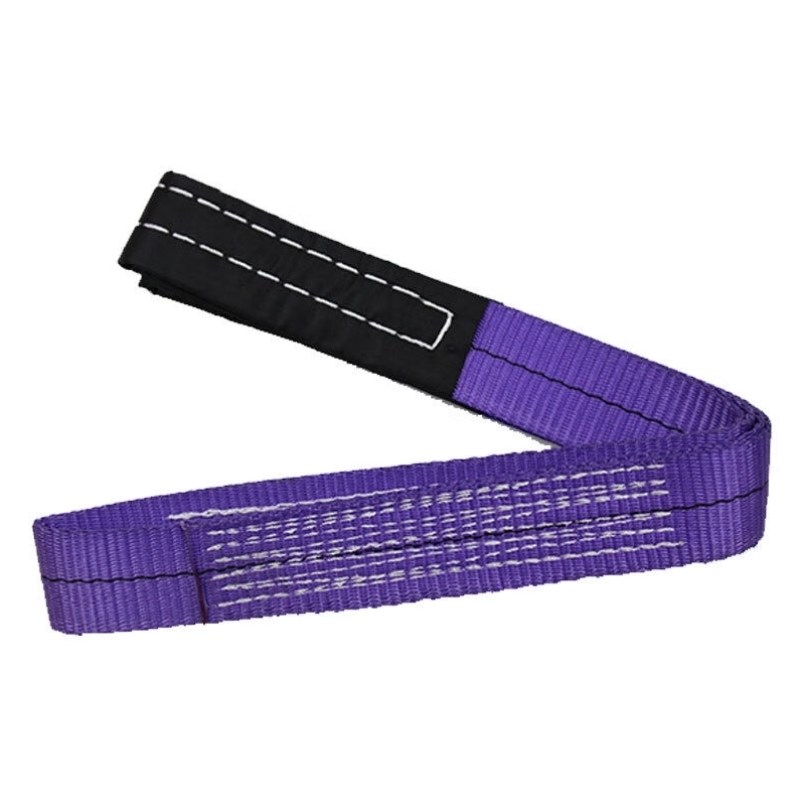 鸣固吊装带彩色扁平涤纶吊带双扣工业起重吊车拖车绳5吨2米