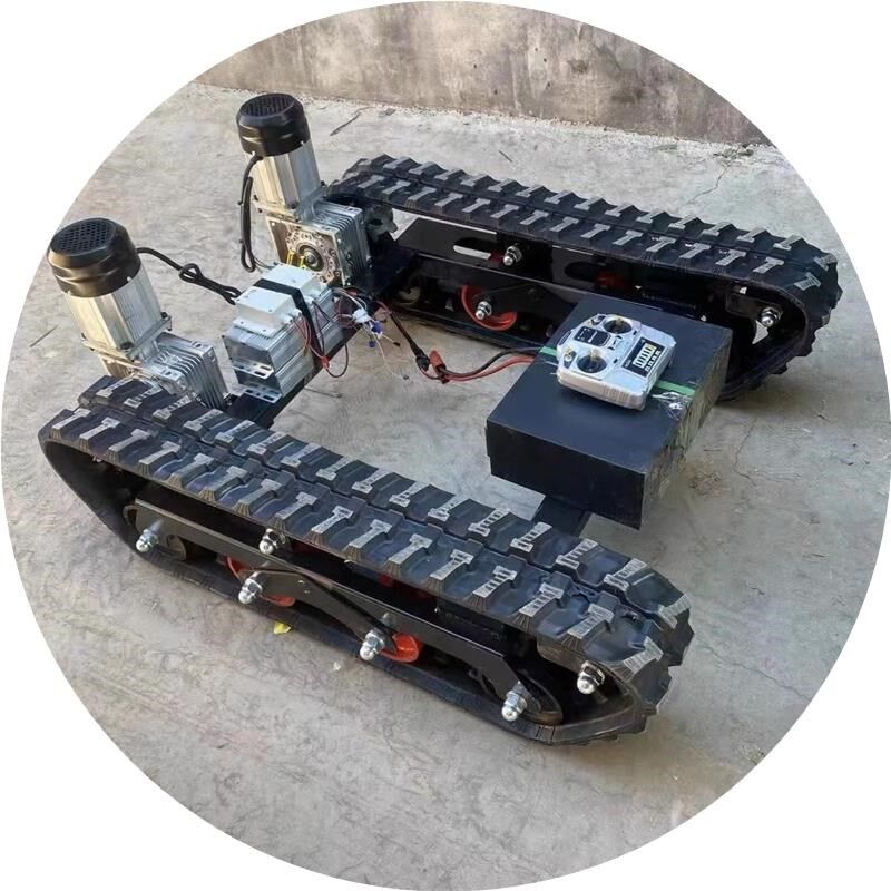 双电机遥控履带底盘小型爬山虎农林果园全地形运输车改装绳锯切割