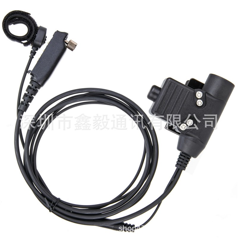 适用于Sepura STP-8000x 手指咪U94 PTT+HD01单边头戴耳机黑色