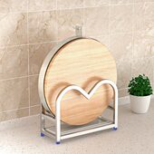 厨房放菜板锅盖收纳架家用不锈钢置物架砧板放置架菜板架案板粘板