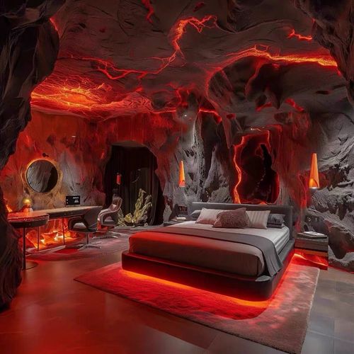 发光火山岩板透光火山板FRP超薄柔性石材火星岩透光板透光背景墙