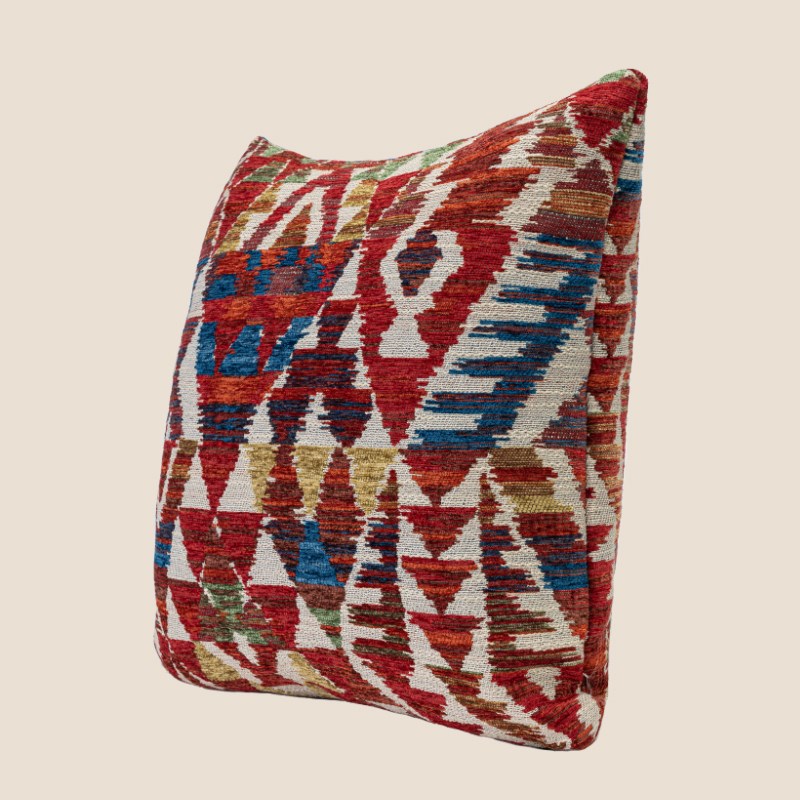 NEWC新宸优品波西米亚复古抱枕客厅沙发名宿红色名族风靠枕可拆洗