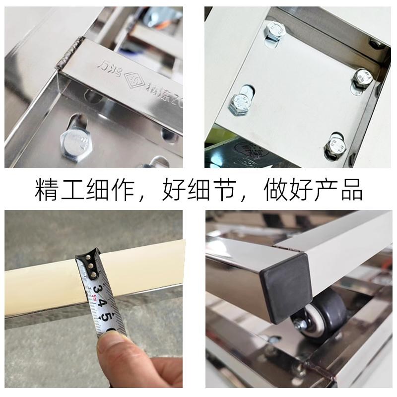 不锈钢平板车方管拉货搬运车重型万D向拖车移动工具手推货架车载
