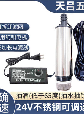 抽酒专用泵不锈钢电动抽水泵食品级自吸小型家用潜水直流220v12伏