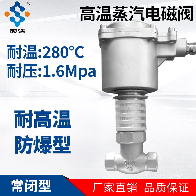 ZCG耐高温高压散热防爆蒸汽电磁控制阀220V24V不锈钢气阀1.6mpa