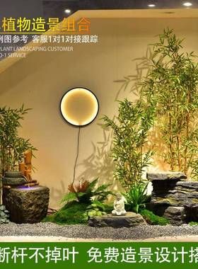 仿真植物盆栽造景北欧室内外散尾葵景观橱窗造景装饰隔断仿生绿植