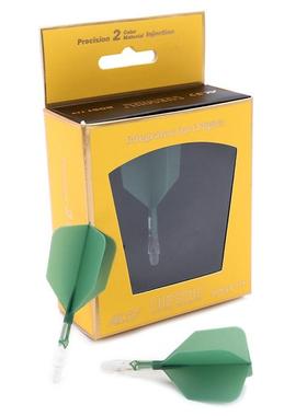 CUESOUL/Q獣ROSTT19飞镖尾翼绿色镖叶耐用配件大方翼一体尾标翼