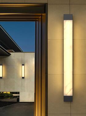 景观庭院花园壁灯入户大楼门前仿云石长条壁灯户外防水新中式壁灯