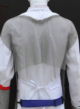 供应高档不锈钢环无袖围裙背带式防油污透气双肩金属围裙