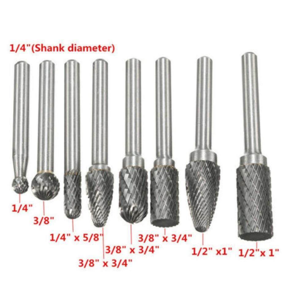 8件套钨钢磨头硬质合金旋转锉双槽金属电磨木雕配件毛刺打磨头,标准件/零部件/工业耗材,磨头,淘宝优惠券,粉丝福利购,淘宝优惠卷