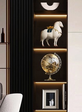 马上有钱家居客厅玄关酒柜装饰品摆件轻奢高档办S公室乔迁开业礼