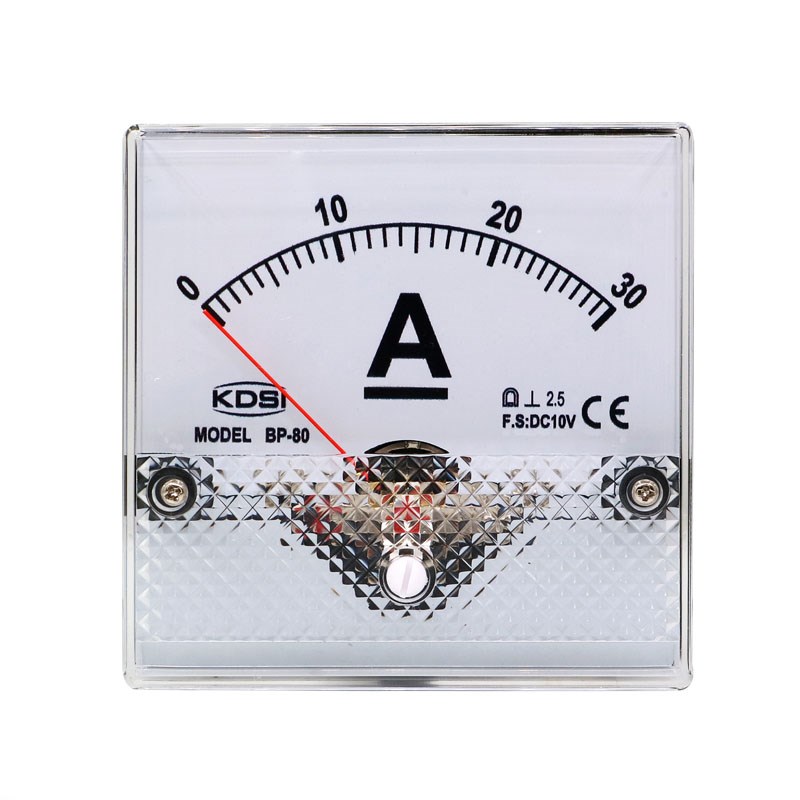 指针式直流电流表BP-80 DC10V 30A 输入电压0-10V 外形尺寸80*80