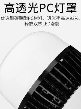 大功率LED节能灯泡超亮e27螺口40瓦家用螺旋型100W车间厂房照明灯