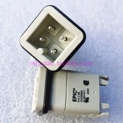 EPIC连接器10420000公芯4针H-A-3-SS螺钉型 10A250V原装3芯+1地线