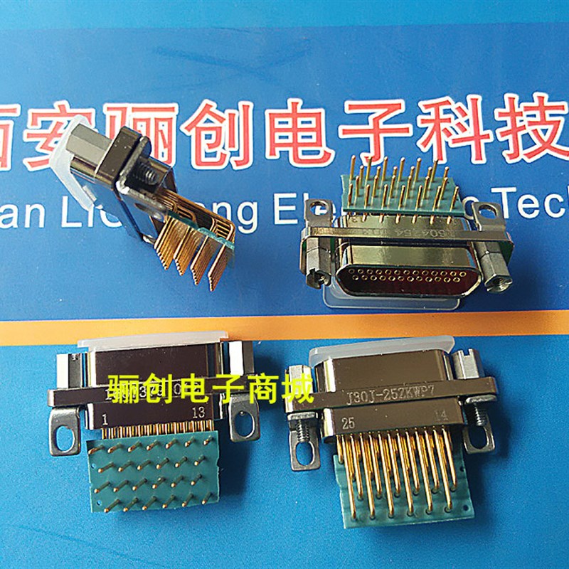 J30J-25ZKWP7 J30J-25ZK J30J矩形连接器 25针 弯针插座 4排弯针