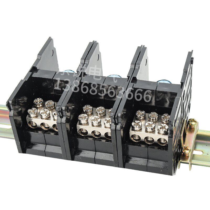 海燕 FJ6D-200-03/9三进九出接线端子200A导轨式分线器接线盒