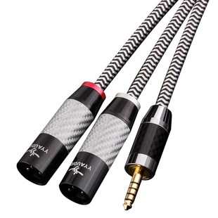 杨阳发烧4.4转双卡农公音频线单晶铜镀银一分二xlr平衡卡侬连接线