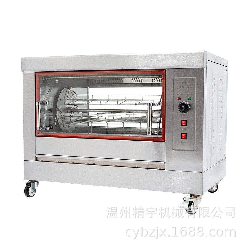 CY-268自动旋转电热烤鸡炉 商用卧式烤鸭炉烤禽 烤鸡架炉 烤禽箱