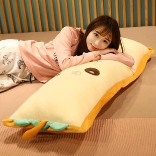 双人长条枕床头软靠垫枕头长款一体超萌靠枕拆洗情侣女生睡觉抱枕