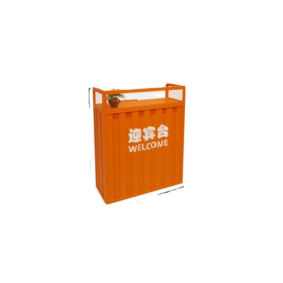 吧台收银台网红创意柜台酒吧餐饮铁艺吧台桌工业风小型前台接待台