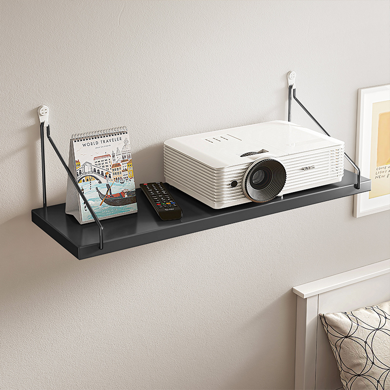 墙上投影仪置物架墙壁墙面免打孔挂墙路由器电视机上盒一字隔板
