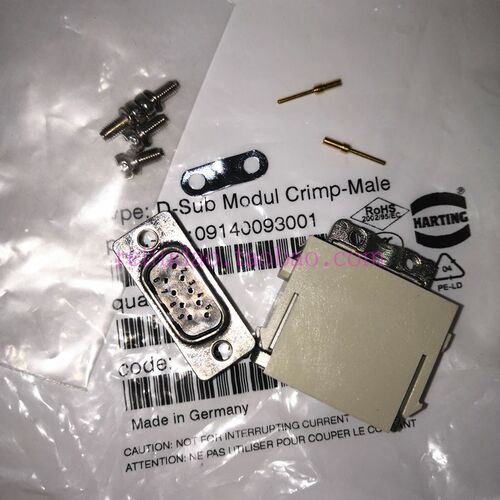 HARTING连接器09140093001公芯HAN-D-SUB新MODULE屏蔽网线9芯原装